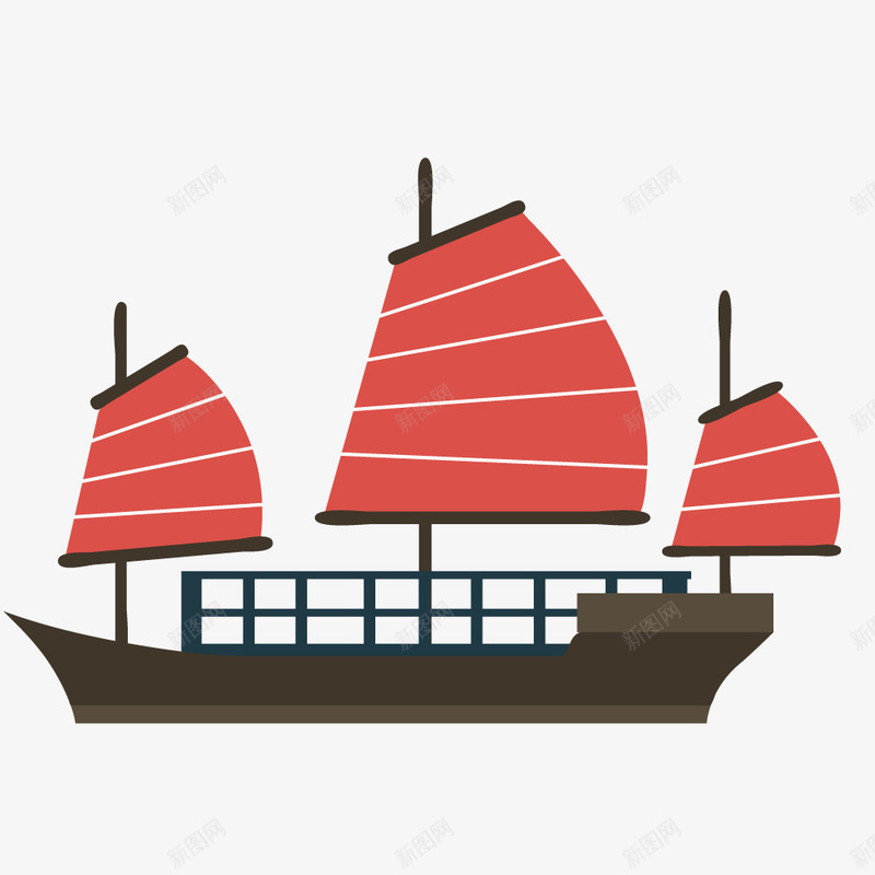 航行帆船png免抠素材_新图网 https://ixintu.com 出海 古典 复古 旅行 艺术 莫I小姑娘