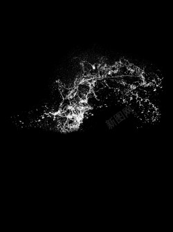 流体飞溅飞溅喷溅的浪花水花波涛的半透明高清图片