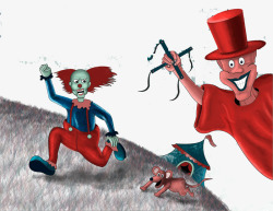 红帽子小丑彩绘小丑高清图片