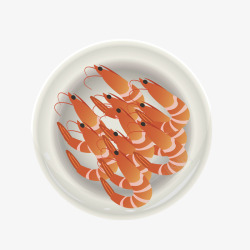 红色水煮虾餐饮海鲜美食素材