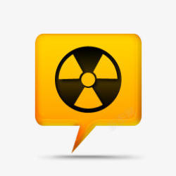 Radiation黄色的评论泡沫标志警告辐射黄色图标高清图片