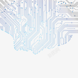 科技感AI炫酷科技感线路板点线组合高清图片