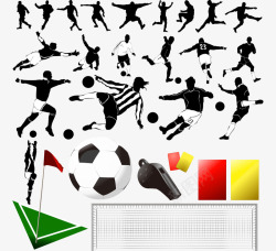 足球运动姿势png足球运动姿势球门裁判哨子高清图片