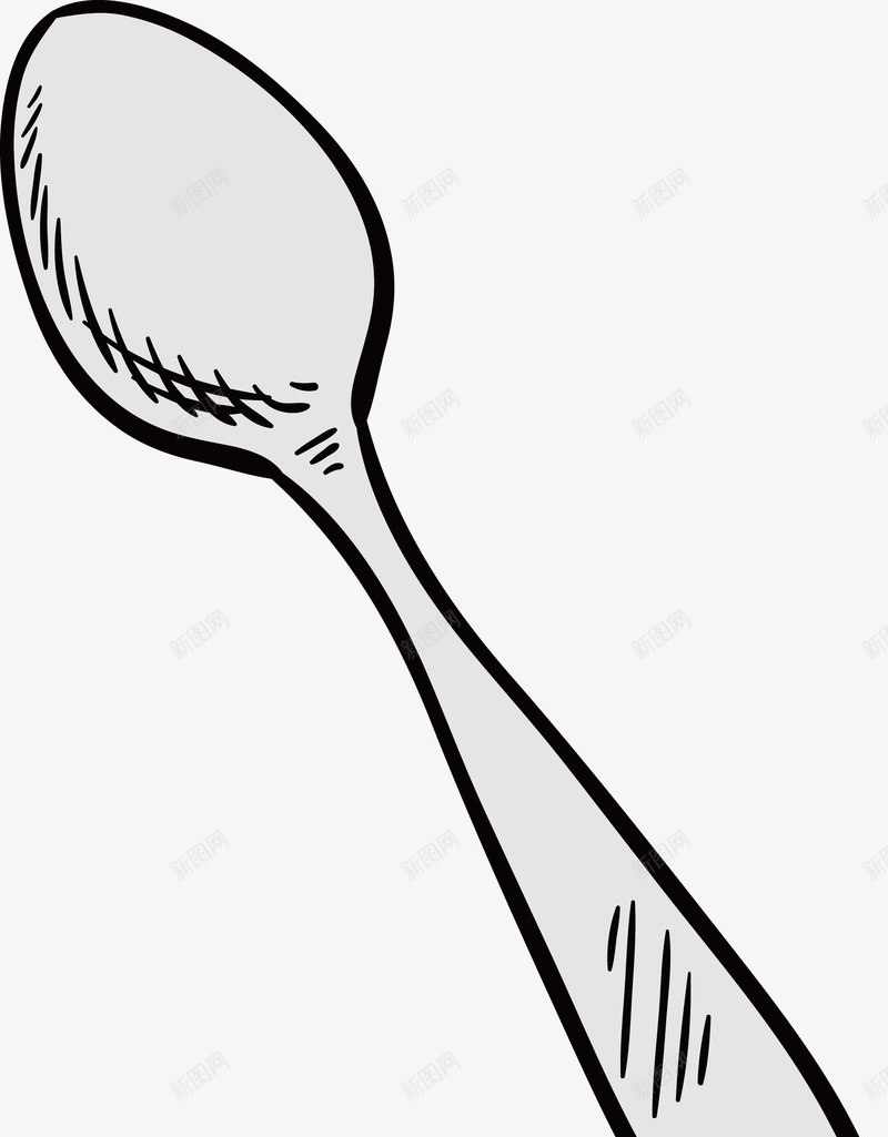 卡通手绘铁勺子矢量图图标ai_新图网 https://ixintu.com 勺子 卡通 手绘 铁勺 铁勺子 餐具 矢量图