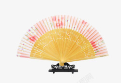粉色中国风扇子装饰素材