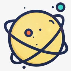 手绘行星素材