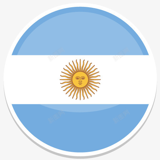 阿根廷平圆世界国旗图标集png_新图网 https://ixintu.com argentina 阿根廷