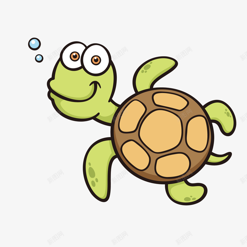 卡通手绘海龟动物矢量图ai免抠素材_新图网 https://ixintu.com 世界海洋日 动物设计 手绘 海洋动物 海龟 矢量图