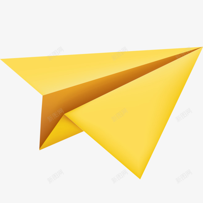 纸飞机黄色纸飞机png免抠素材_新图网 https://ixintu.com 纸飞机 纸飞机图案 黄色