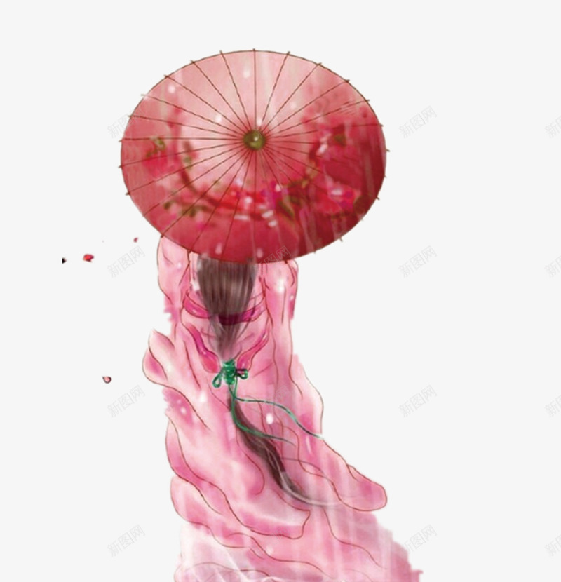 打伞的女子png免抠素材_新图网 https://ixintu.com 伞 古代 女子 红色 长发