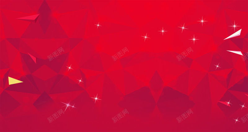 红色几何形状海报png设计背景_新图网 https://ixintu.com 几何 形状 海报 红色