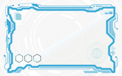 科技蓝背景蓝色的科技感边框矢量图高清图片