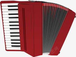 红色的手风琴手绘红色手风琴矢量图高清图片