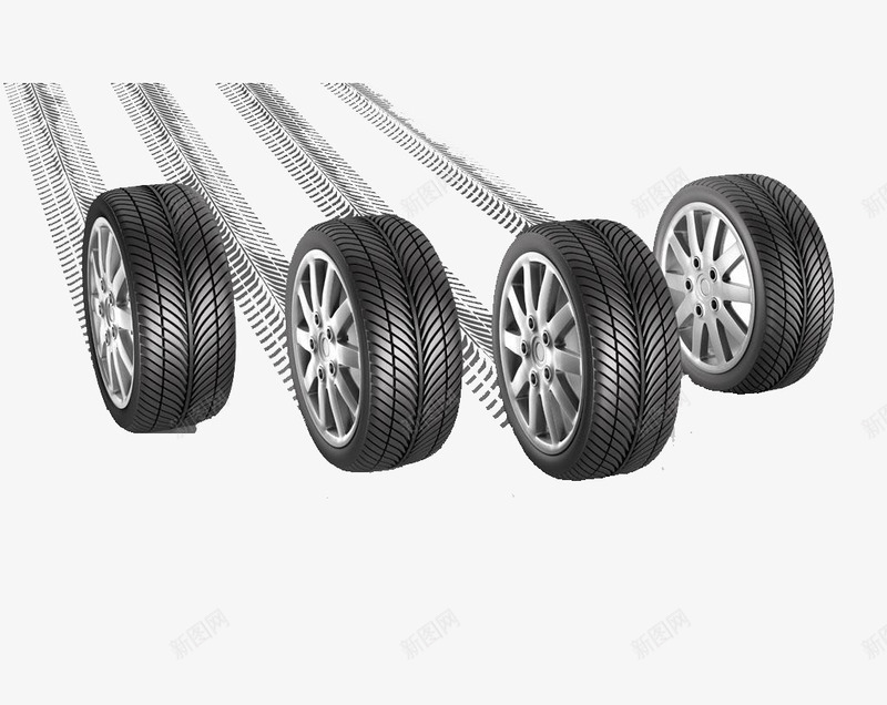 汽车轮胎并排奔跑png免抠素材_新图网 https://ixintu.com 奔跑 并排 汽车 素材 轮胎