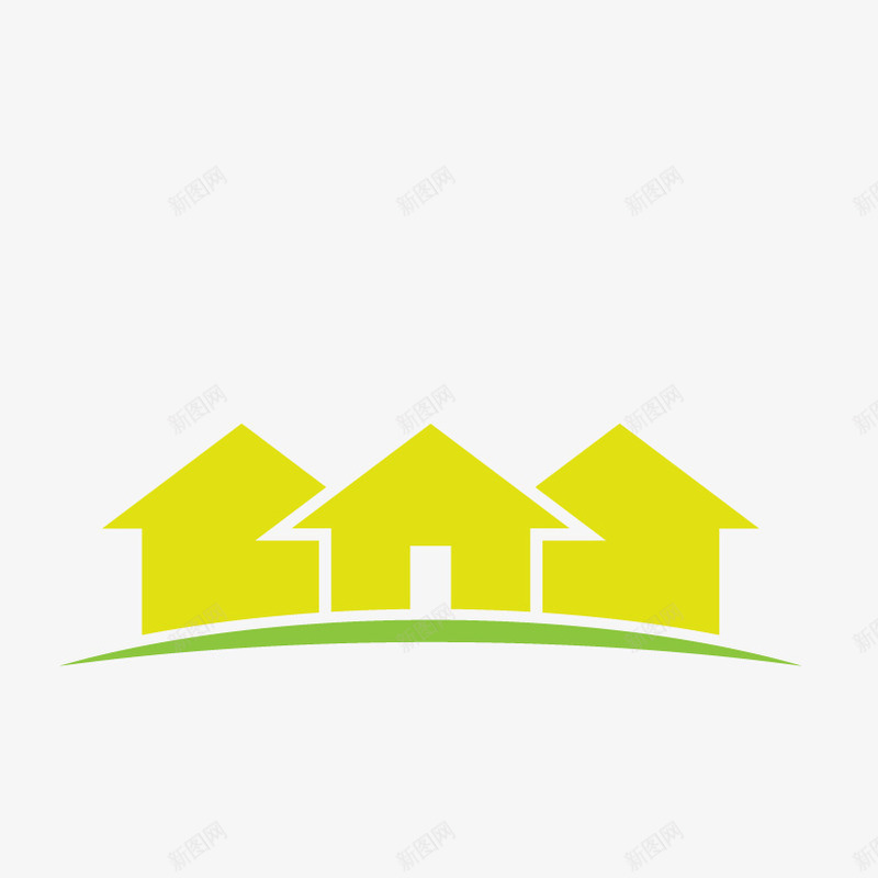 绿色地产logo矢量图图标ai_新图网 https://ixintu.com 地产logo 地产房屋标签 地产标志 矢量图