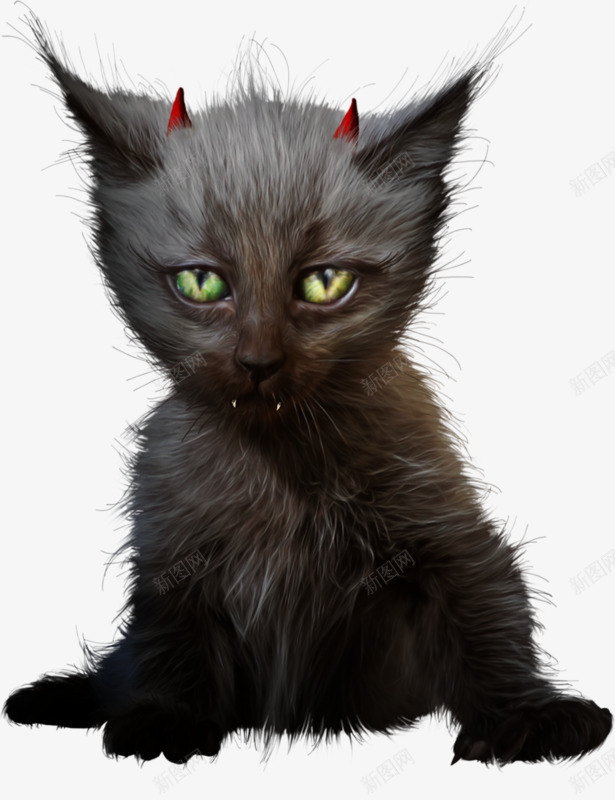 万圣节黑猫png免抠素材_新图网 https://ixintu.com 万圣节 尖牙 恐怖 素材 黑猫