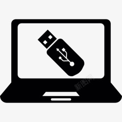 USB随身碟笔记本电脑图标高清图片