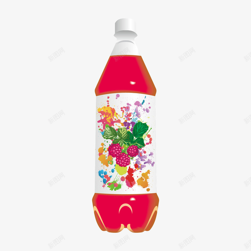水果饮料瓶子矢量图ai免抠素材_新图网 https://ixintu.com 新包装 新口味 桑椹 水果 瓶子 绚丽色 矢量图