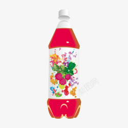 水果饮料瓶子矢量图素材
