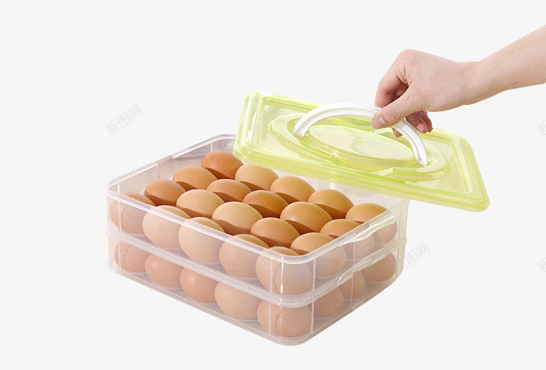 带盖鸡蛋保鲜盒png免抠素材_新图网 https://ixintu.com 保鲜盒实物 十六个鸡蛋盒子 带盖子保鲜盒 鸡蛋包装