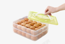 矢量保鲜盖带盖鸡蛋保鲜盒高清图片