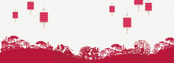 扁平中式红灯笼中国风海报高清图片