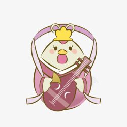 小鸡嫦娥卡通小鸡嫦娥高清图片