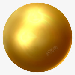金色球体3D立体插画矢量图素材