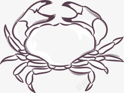 蟹脚素描白色螃蟹图标高清图片