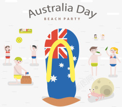 澳大利亚节日海滩派对素材