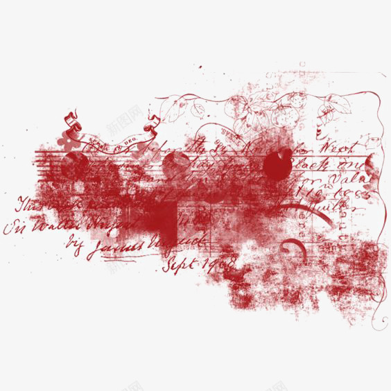 血迹底纹png免抠素材_新图网 https://ixintu.com 创意 墨迹 水彩 红色 英文字体设计