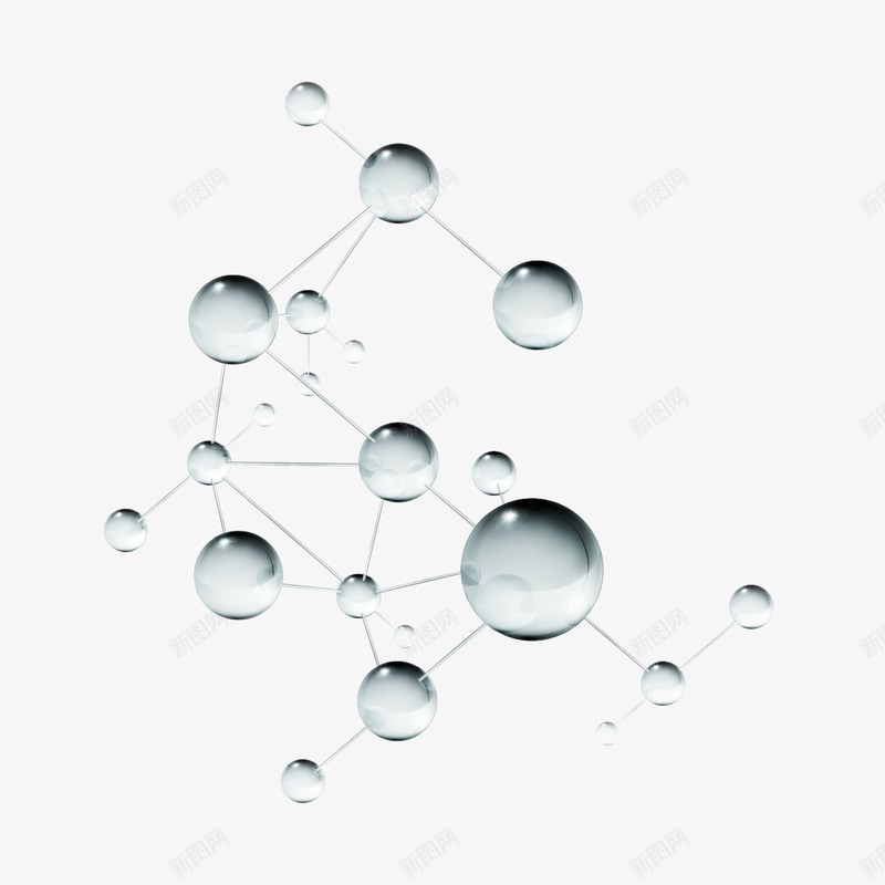 水分子矢量图ai免抠素材_新图网 https://ixintu.com 化学元素 水分子 科技 矢量图