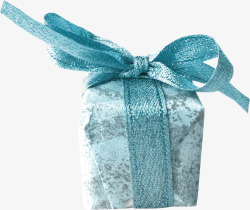 蓝色装饰礼物盒素材