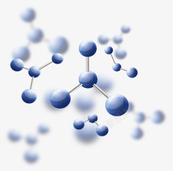 生物分子结构蓝色科技生物分子高清图片
