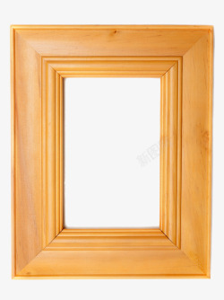 相框特写长方形简约木质相框高清图片