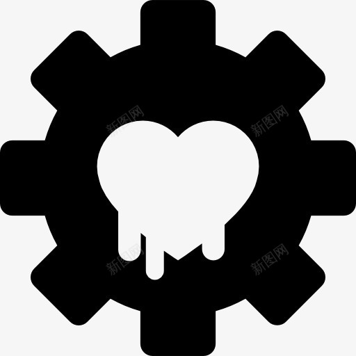 齿轮与心脏标志安全系统配置图标png_新图网 https://ixintu.com 安全系统 形状 心轮 熔化 界面 符号 齿轮