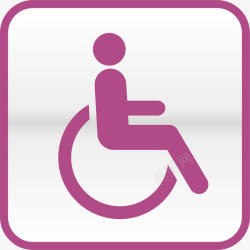 残疾人轮椅残疾人景区标志矢量图高清图片