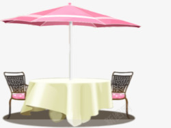 沙滩太阳伞桌椅素材