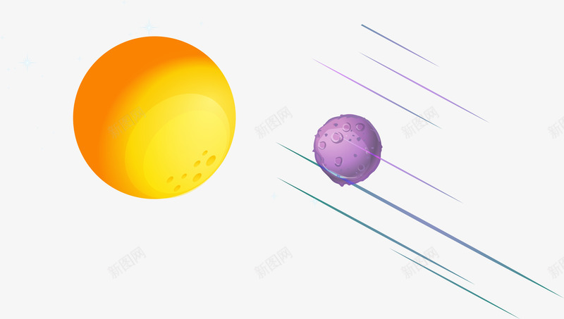 手绘星球矢量图ai免抠素材_新图网 https://ixintu.com 扁平 手绘 星球 矢量图