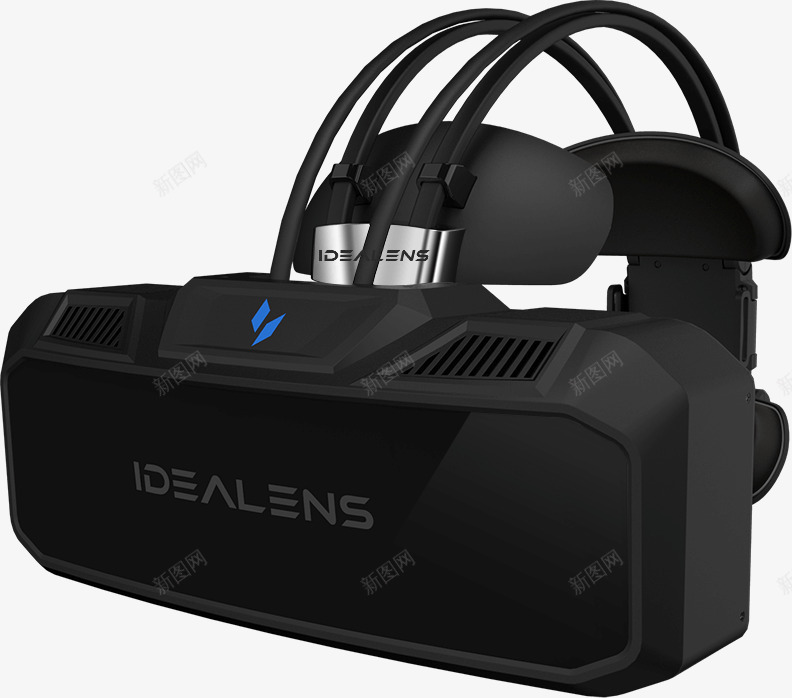 实物黑色头戴式vr盒子png免抠素材_新图网 https://ixintu.com VR设备 vr头盔 vr游戏 vr盒子 vr眼镜 可穿戴设 头戴式 虚拟现实 黑色