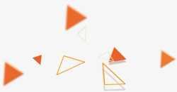橙色三角形橙色三角形漂浮高清图片