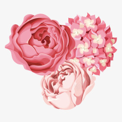 粉色的纸母亲节立体纸雕花朵装饰高清图片