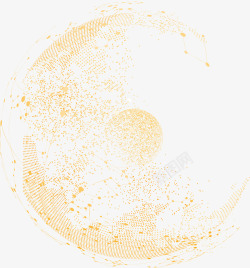 金融科技感黄色圆点状地球高清图片