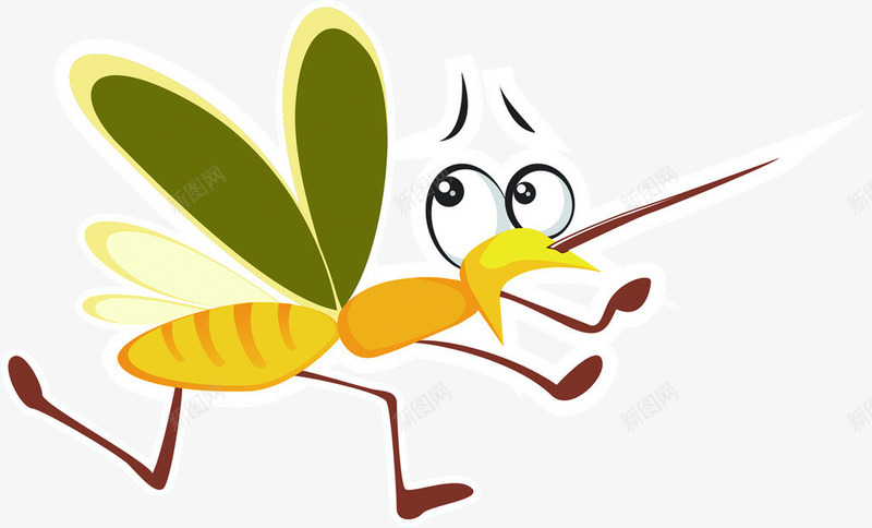 蚊子png免抠素材_新图网 https://ixintu.com 创意 卡通 蚊子 长针嘴 可爱绘图 