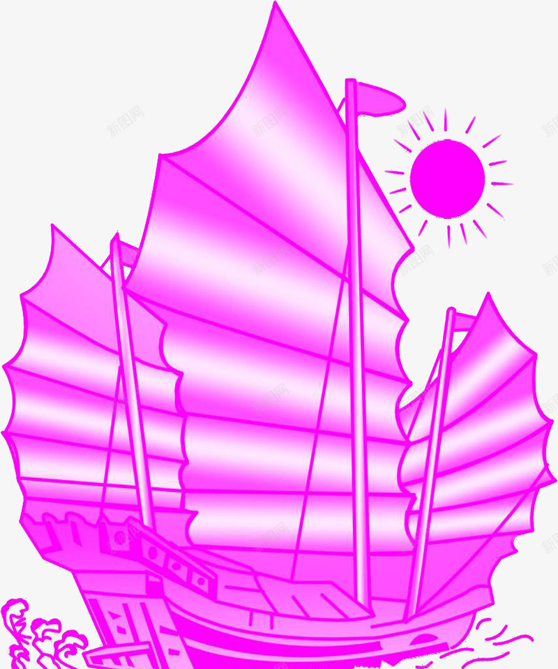 粉色帆船png免抠素材_新图网 https://ixintu.com 一帆风顺 乘风破浪 手绘帆船 扬帆启航 扬帆起航 扬起风帆 风帆