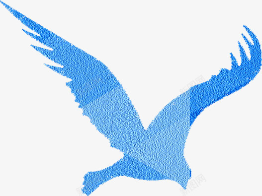 蓝色磨砂创意飞鸟png免抠素材_新图网 https://ixintu.com 创意 蓝色 设计 飞鸟