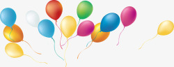 节日缤纷彩色气球矢量图素材