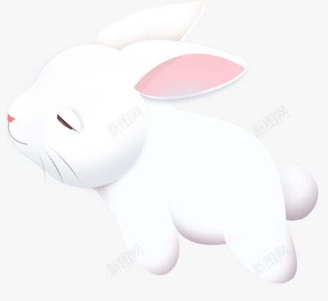 可爱小兔png免抠素材_新图网 https://ixintu.com 兔子简笔画 动物 卡通 小兔子 白色 睡觉的小兔子 萌萌哒兔子
