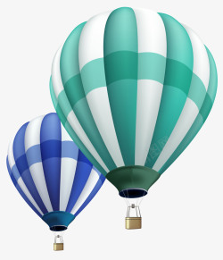 热气球绿色卡通手绘双色升气球高清图片