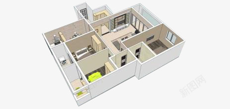房屋立体图png免抠素材_新图网 https://ixintu.com 室内设计 房屋立体图 房屋素材 艺术设计